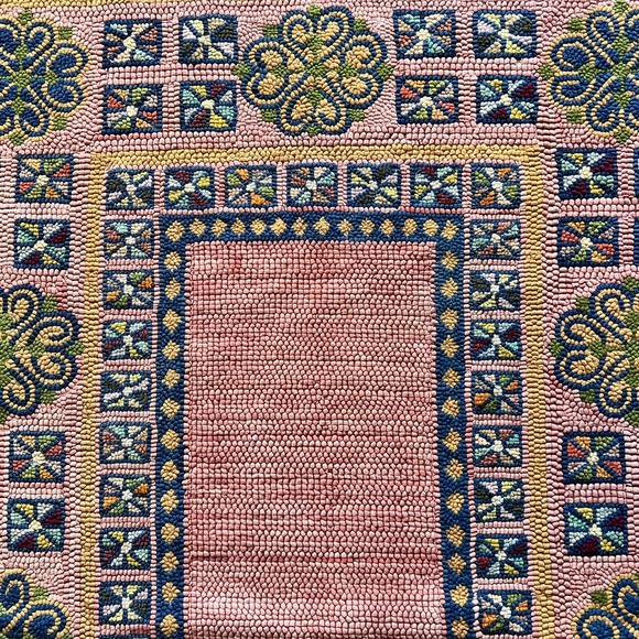 Handmade Colorful Patterned Area Rug 3 x 5 - Picture 4 of 6